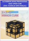 ZETCONCEPT 3X3 GOLDEN MIRROR YUVARLAK PARÇALI AYNA KÜP -Zeka Küpü - Profesyonel Speed Cube - Sabır Küpü - 3