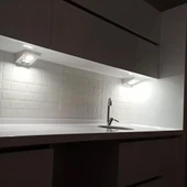 Mutfak Aydınlatma Tezgah Altı Led Prizli Led Aydınlatma Armatür Beyaz Metal - 3