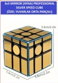 ZETCONCEPT 3X3 GOLDEN MIRROR YUVARLAK PARÇALI AYNA KÜP -Zeka Küpü - Profesyonel Speed Cube - Sabır Küpü - 1