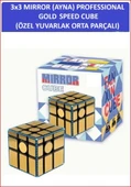 ZETCONCEPT 3X3 GOLDEN MIRROR YUVARLAK PARÇALI AYNA KÜP -Zeka Küpü - Profesyonel Speed Cube - Sabır Küpü - 2