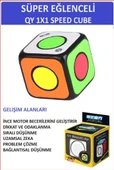 ZETCONCEPT Qy 1x1 Speed Cube Ince Motor Ve Zeka Gelişimini Destekleyici Zeka Küpü - Spin Versiyon. Sabır Küpü - 3