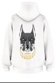 Oversize 'Dog' Baskılı Kapşonlu Hoodie Sweatshirt - 1