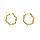 Çelik Küpe Altın Kaplama Kadın UNK-807 thumbnail 3