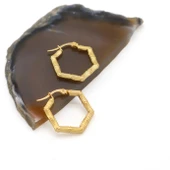 Çelik Küpe Altın Kaplama Kadın UNK-807 thumbnail 2