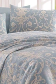 Molinella Home Comfort Pike Seti Baskılı Çift Kişilik Tuval Mavi - 2