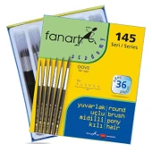 Fanart Academy Seri 145 Midilli Kılı Fırça Seti No:1-2-3-4-5-6 36 lı (7145.S2) - 1
