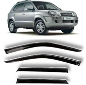 Hyundai Tucson Uyumlu 2004 2014 Kromlu Cam Rüzgarlığı İthal - 1