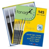 Fanart Academy Seri 145 Midilli Kılı Fırça Seti Yuvarlak Uç No:7-8-9-10-11-12 36 lı (7145.S3) thumbnail 1