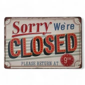 Metal Dekor We Are Closed thumbnail 2