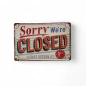 Metal Dekor We Are Closed thumbnail 1