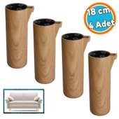 Mobilya Ayak Yükseltici Kanepe TV Ünitesi Koltuk Ayağı Baza Ayakları Açık Kübik Ceviz 18 cm 4 Adet thumbnail 1