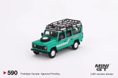 Mini GT Land Rover Defender 110 1985 County Station Wagon Trident Green 590 thumbnail 2