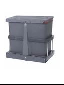 ÇÖP KOVASI 24LT ANTRASİT TELESKOPİK RAYLI - 3