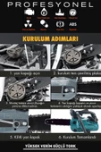 Assur 25cc Mini Benzinli Testere Ağaç Odun Dal Budama Ve Kesme Testeresi Hızar Motoru - 3