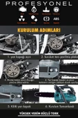 Assur 25cc Mini Benzinli Testere Ağaç Odun Dal Budama Ve Kesme Testeresi Hızar Motoru - 3