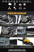 Assur 52 Cc Benzinli Ağaç Odun Dal Kesme 45 Cm Testere - 2