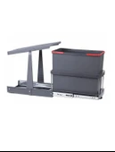 ÇÖP KOVASI 24LT ANTRASİT TELESKOPİK RAYLI - 1