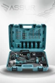 Assur Profesyonel 21V Çift Akülü Kömürsüz 125 Mm Taşlama + Darbeli 450 Nm Somun Sıkma Sökme 2'li Set - 3