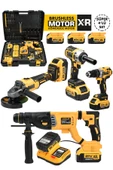 Assur Profesyonel 21V Akülü Vidalama Somun Sıkma Sökme Taşlama Kırıcı Delici Hilti 4'lü Set - 1
