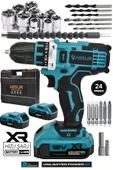 Assur 12V Çift Akü Şarjlı Matkap Metal Şanzıman Akülü Vidalama - 1