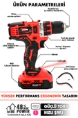 Assur 12V Çift Akü Şarjlı Matkap Metal Şanzıman Akülü Vidalama - 2