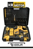 Assur Profesyonel 21V Akülü Vidalama Somun Sıkma Sökme Taşlama Kırıcı Delici Hilti 4'lü Set - 2