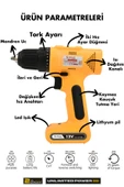 Assur 12V Type-C USB Şarjlı Akülü Vidalama Dahili Batarya Matkap - 2