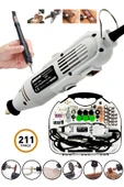 Assur 6 Kademeli 600W Gravür Hobi Taşlama Seti Çantalı 211 Parça - 1