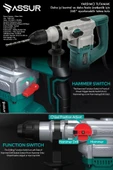 Assur 1050W Profesyonel 28mm Kırıcı Delici Hilti Darbeli Matkap - 3