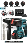 Assur 21V Kömürsüz Motor Darbeli Çift Akülü Şarjlı Kırıcı Delici Hilti 2-26mm - 1