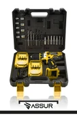 Assur 12V Çift Akülü Vidalama Metal Şanzıman Şarjlı Matkap - 3