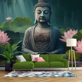 Buda Heykeli Temalı Duvar Kağıdı thumbnail 1