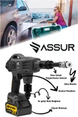Assur 21V Yüksek Basınçlı Kömürsüz Motor Akülü Oto Araba Yıkama Makinesi Şarjlı - 3