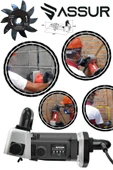 Assur 2000 W Kanal Açma Makinası Ağır Şantiye Seri Kullanım Turbo Motor - 3