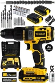 Assur 12V Metal Şanzıman Çift Akülü Şarjlı Darbeli Matkap 24 Parça Akülü Vidalama - 1