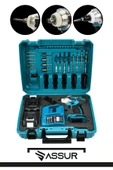 ASSUR 21v Çift Akülü Kömürsüz Darbeli Vidalama Somun Sıkma Sökme Matkap thumbnail 2