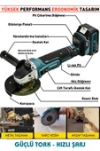 Assur 21V Çift Akülü Kömürsüz Şarjlı 125mm Avuç Taşlama - 2