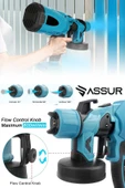 Assur Plus 21V Çift Akülü 300 Mm Vernik Sprey Boya Püskürtme Makinesi - 3
