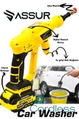Assur 21V Kömürsüz Motor Yüksek Basınçlı Akülü Oto Araba Yıkama Makinesi Şarjlı - 2
