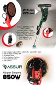 Assur 850W Alçıpan Duvar Zımpara Makinası 360° Ledli Toz Emmeli - 3