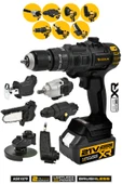Assur Profesyonel 7 Başlıklı Set 21V Taşlama Vidalama Somun Sıkma Hilti Tilki Kuyruğu Budama Hava Pompası - 1