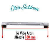 10 Adet Gölcük Düz Mobilya Mutfak Dolap Çekmece Dolabı Kapak Metal Kulpu Kulbu Kulpları Krom 160 Mm - 4
