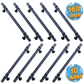 10 Adet Maça Siyah Metal Kulp 160 mm-16 cm Mobilya Çekmece Mutfak Dolabı Dolap Kulpları Kulbu Kulpu thumbnail 1
