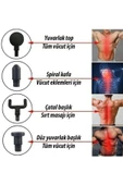 Relax Masaj Tabancası Sporcu Masaj Aleti 4 Başlıklı Şarjlı Titreş Sporcu Masaj Tabancası - 7