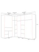 Dicle Köşe Yatak Odası Takımı %100 MDF - 4