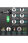 Relax Profesyonel 6 Başlıklı Şarjlı Sporcu Masaj Tabancası 30 Hız Kademeli + Çantalı - 8