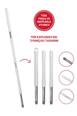 Flora Saplı Oto Fırçası Seti, Araba Otomobil Yıkama Fırça Seti, 3 Parçalı Sap 115 cm ve Oto Fırça 20 cm Beyaz - 3