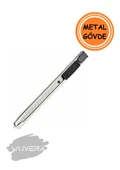 WUVERA Ince Metal Gövdeli Maket Bıçağı / Falçata Küçük Boy - Cep Tipi Mini İnce Maket Bıçağı 9mm - 2