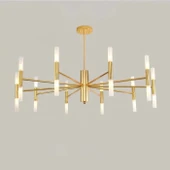 Ledli Plafonyer Modern Aydınlatma Gold Sarkıt Ledli Salon Avize - 4