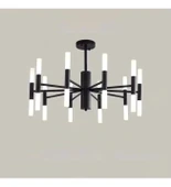 Ledli Plafonyer Modern Aydınlatma Siyah Sarkıt Ledli Salon Avize - 4
